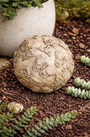 Hand cast Butterfly sphere