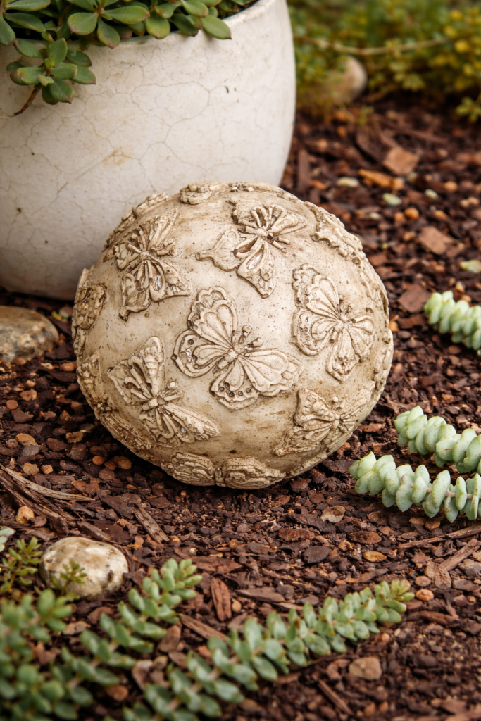 Hand cast Butterfly sphere